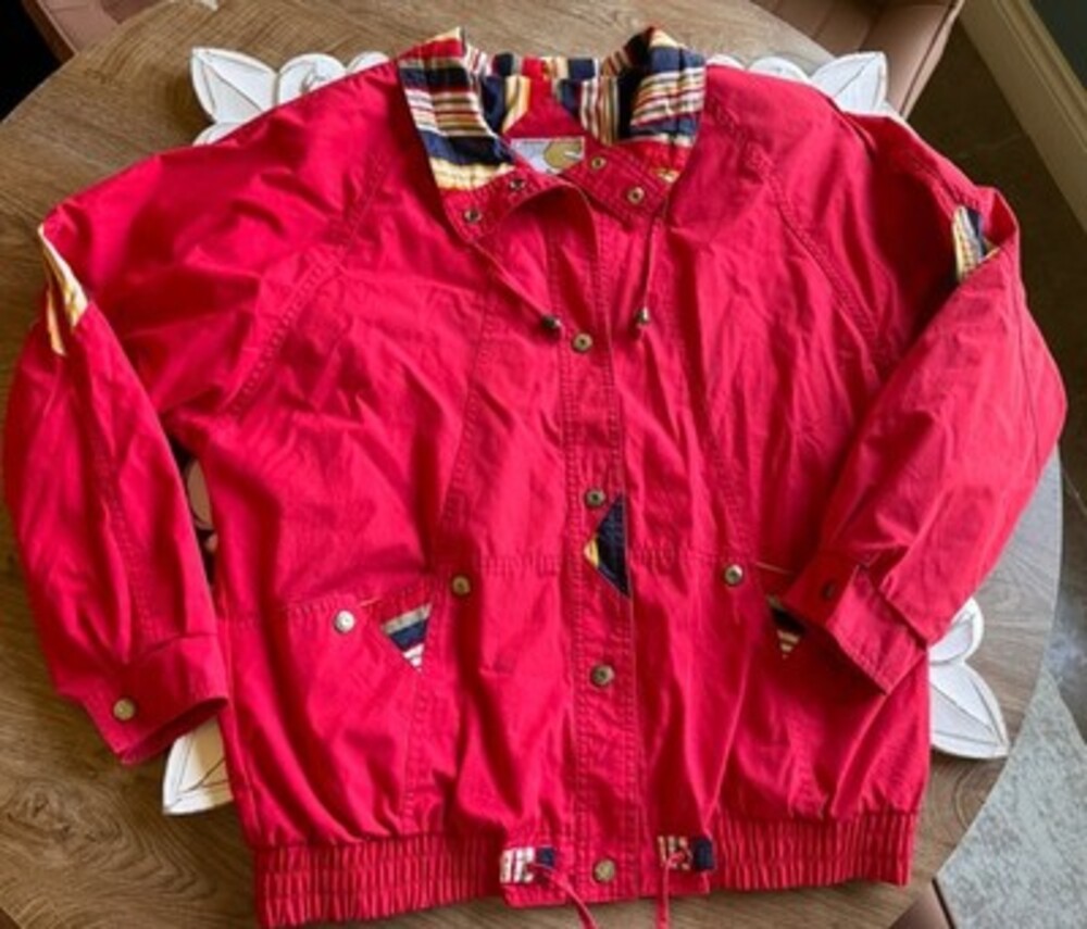 Vintage Jacket Women's Size M Current Seen Brand Red Light Jacket 80s